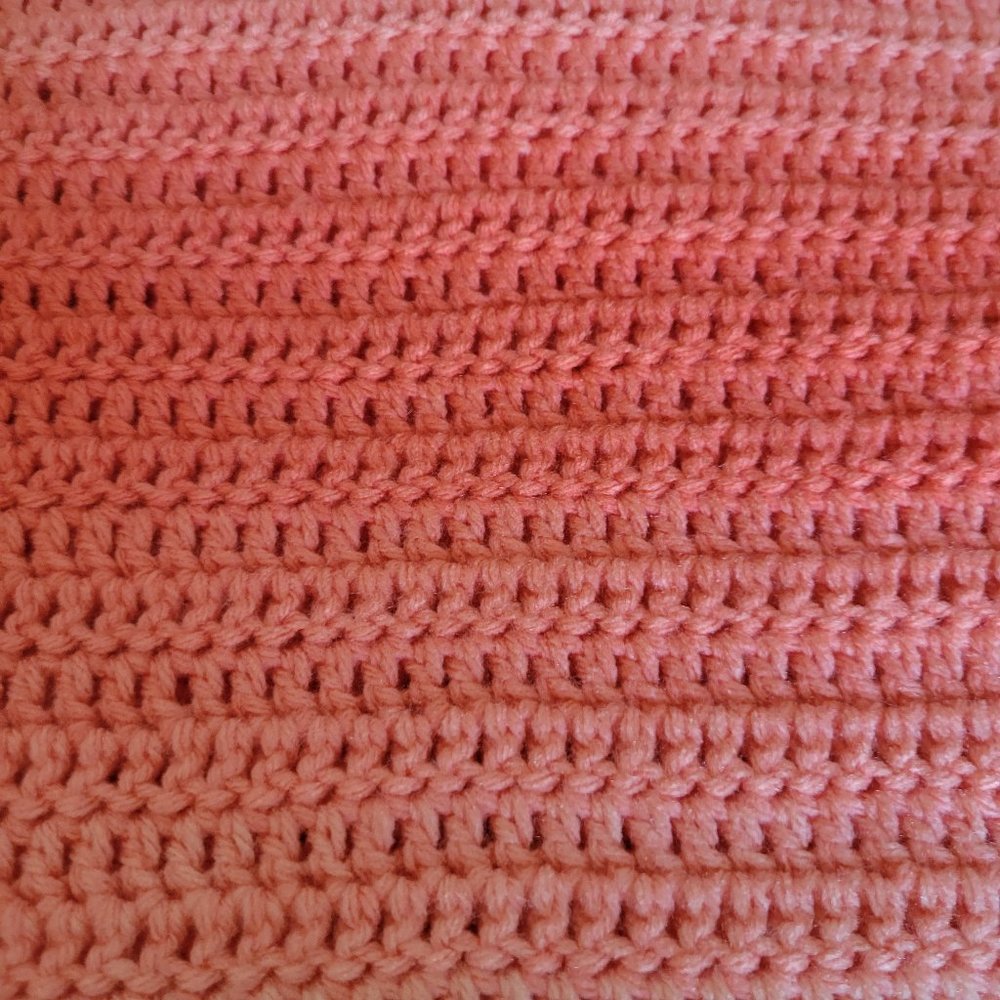 🎉HP🎉NEW Handmade Crochet Ombre Sea Coral Blanket /Throw - Picture 10 of 11